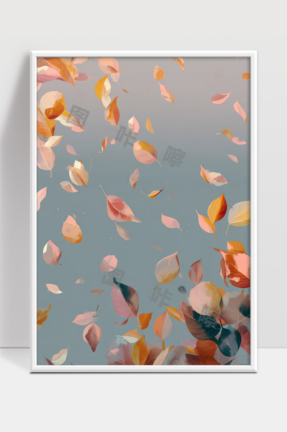 秋日落叶纷飞飘舞唯美自然风景画面