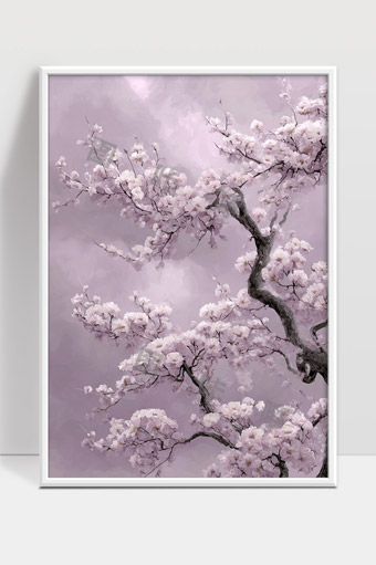 粉色樱花树盛开唯美春天自然风光