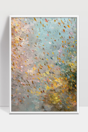 秋日风中飘舞的金黄落叶唯美意境画面