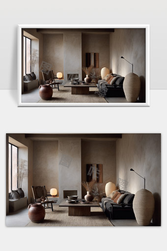 极简自然风格温馨舒适的现代客厅设计