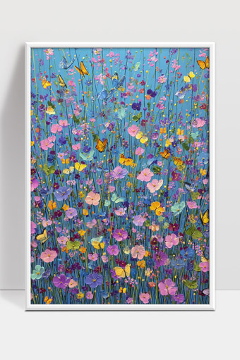 春日蝴蝶花海绽放迷人色彩生机盎然