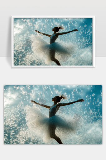 梦幻光影中舞动的芭蕾舞者优雅身姿