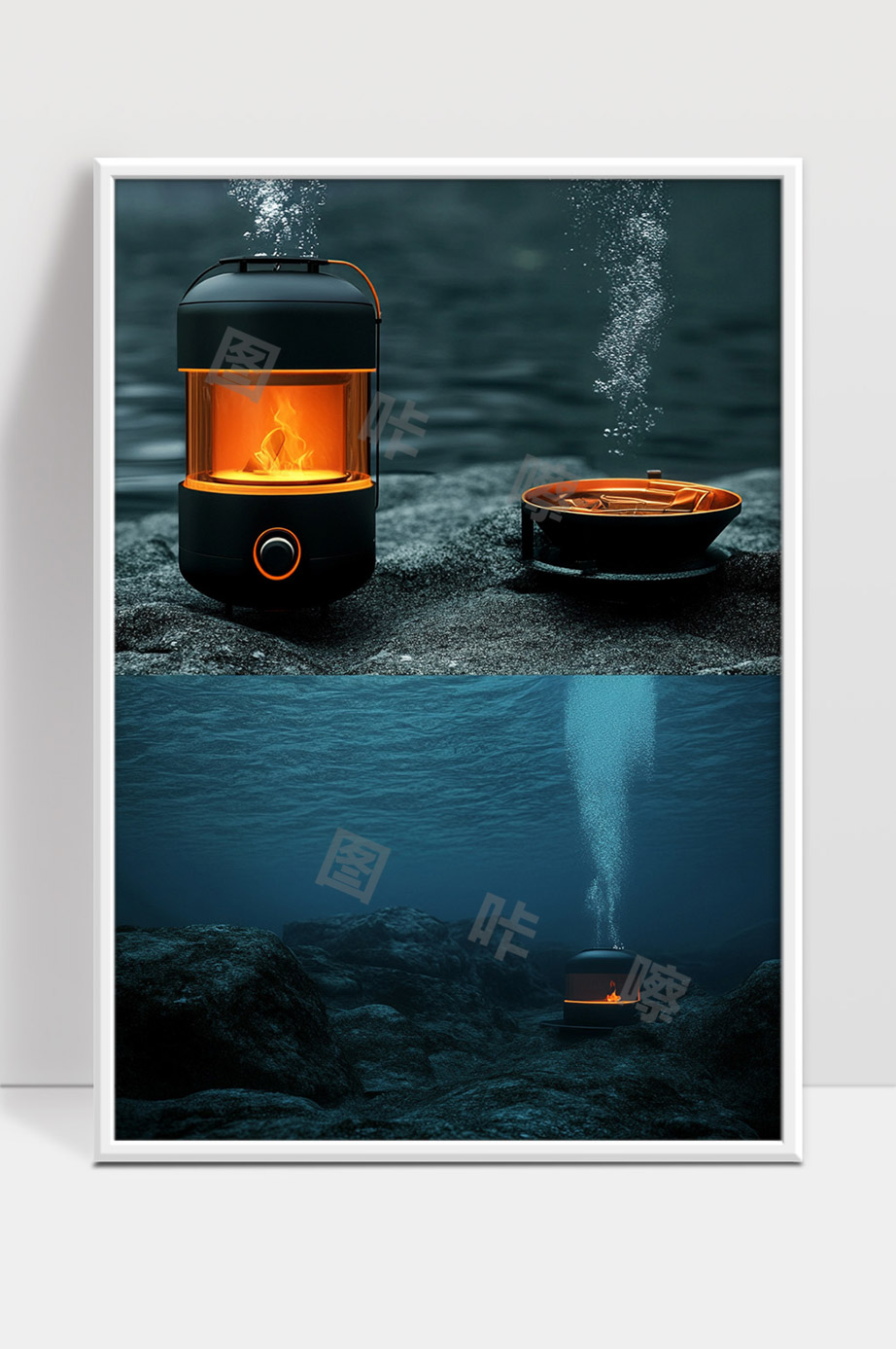 深海水下智能加热营灯温暖照明设备