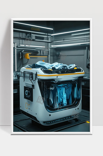 未来智能洗衣机高科技家用设备展示