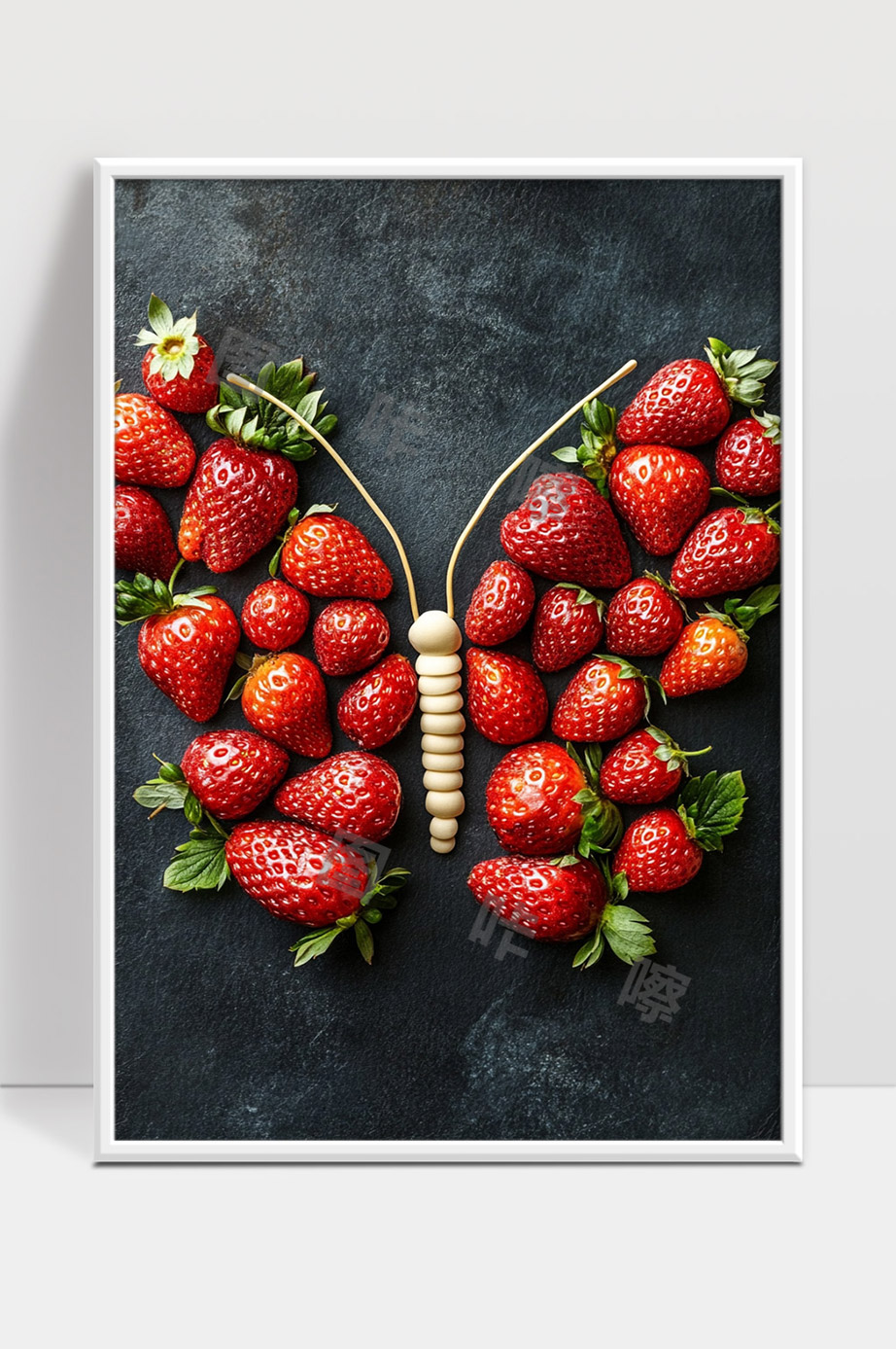 创意草莓蝴蝶水果拼盘甜美健康美食