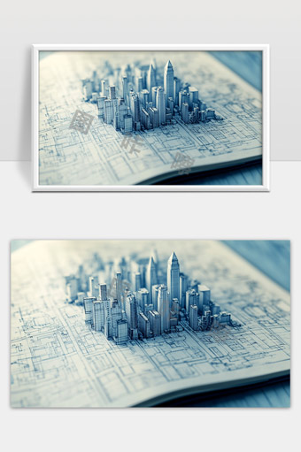 三维建筑模型展示城市规划设计蓝图效果图