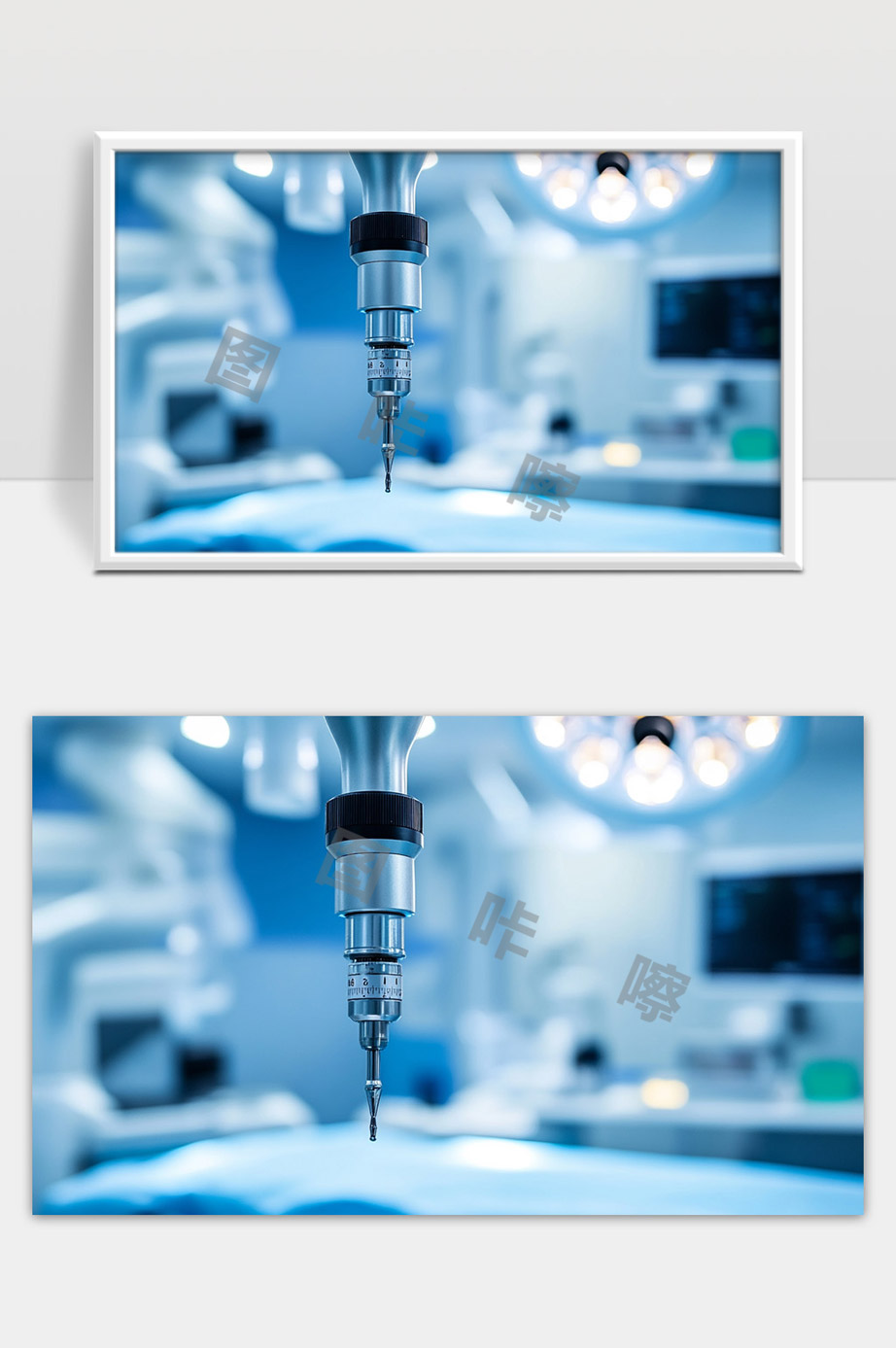 现代手术室高级智能机器人手术设备特写