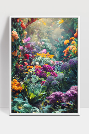 春日花园五彩斑斓繁花似锦自然美景