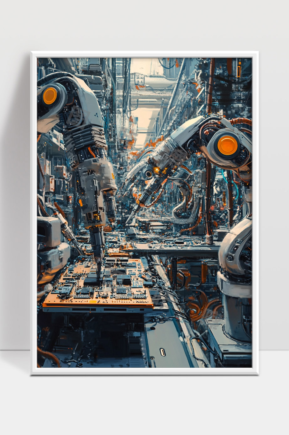 智能机器人自动化电路板制造未来工厂场景