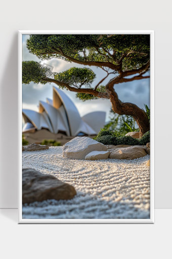 悉尼歌剧院与日式禅意庭院完美融合景观