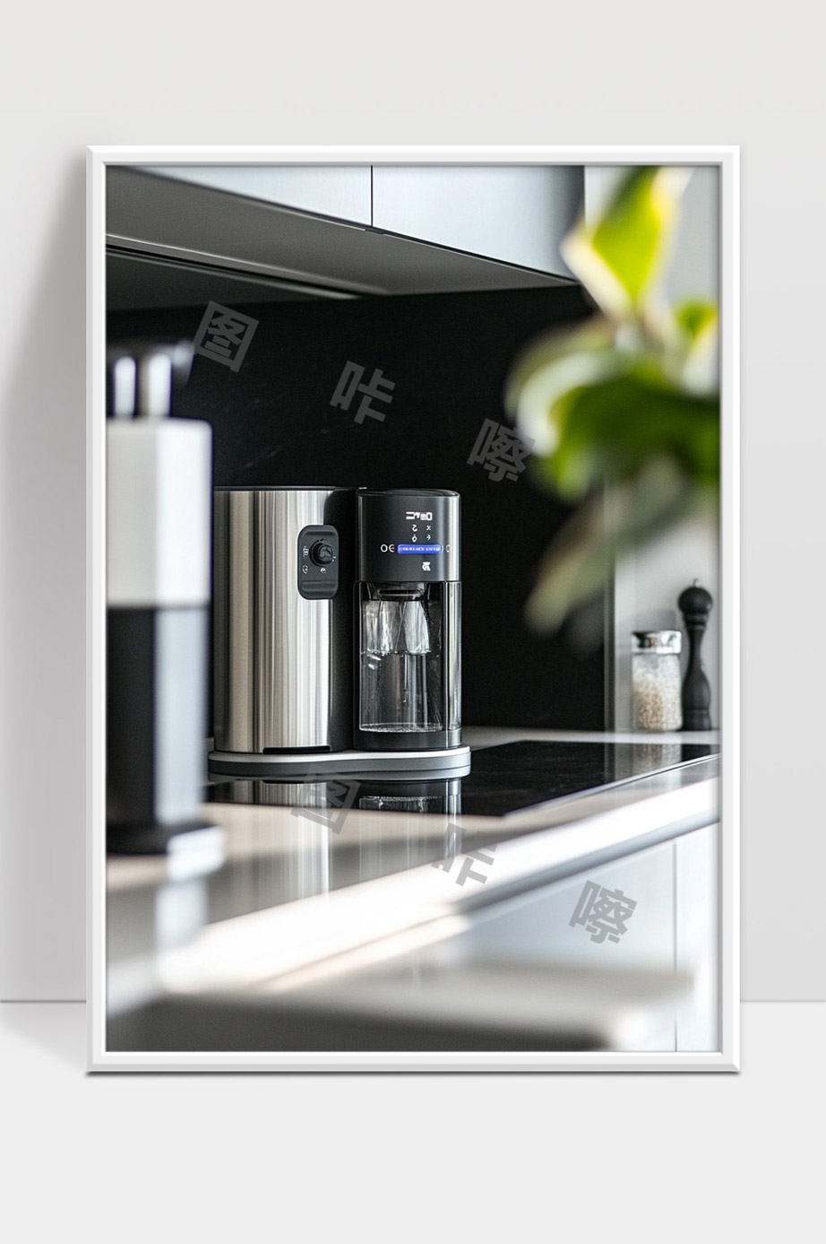 现代厨房智能咖啡机静物高清拍摄