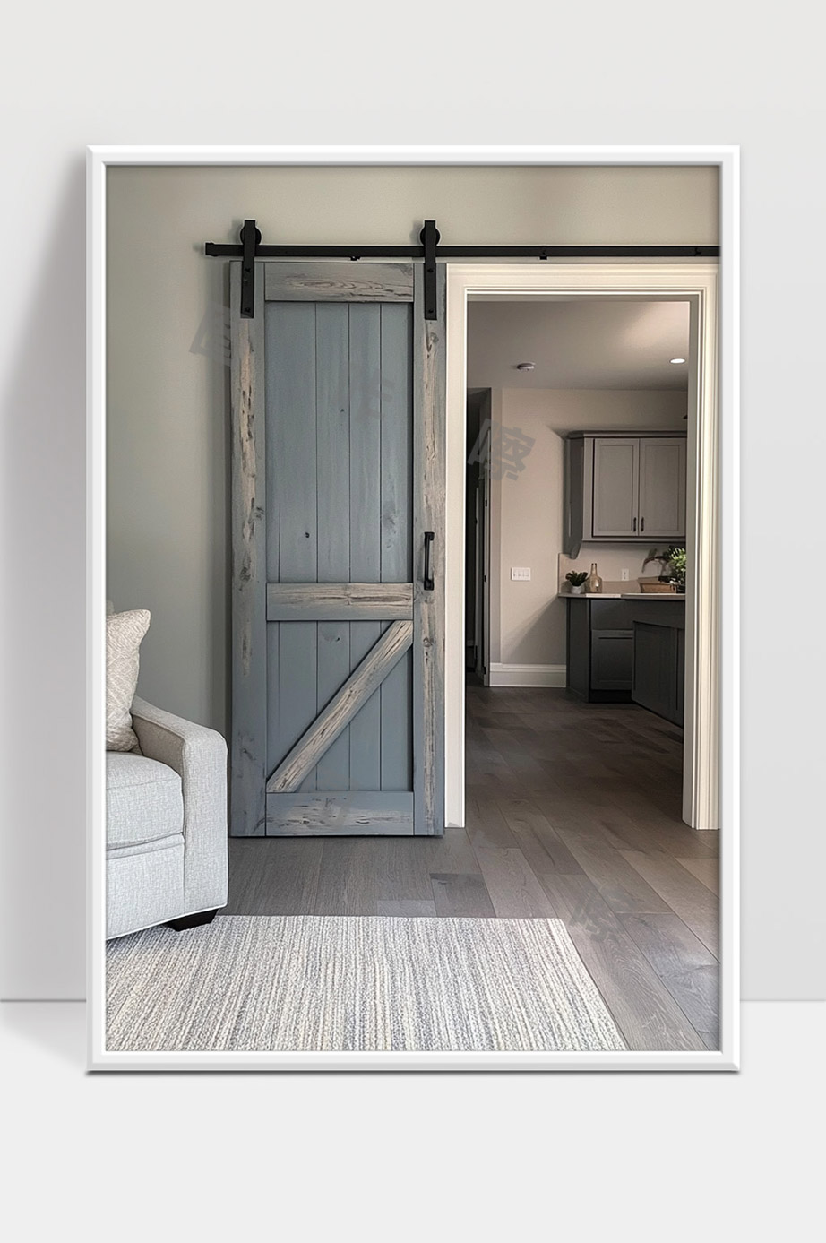 现代简约风格木质谷仓门设计家居装修