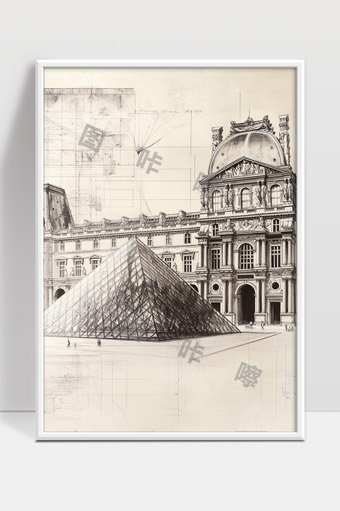 卢浮宫玻璃金字塔与古典建筑的艺术融合