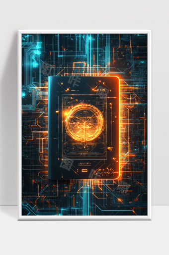 未来科技感电子电路核心处理器数字化设计