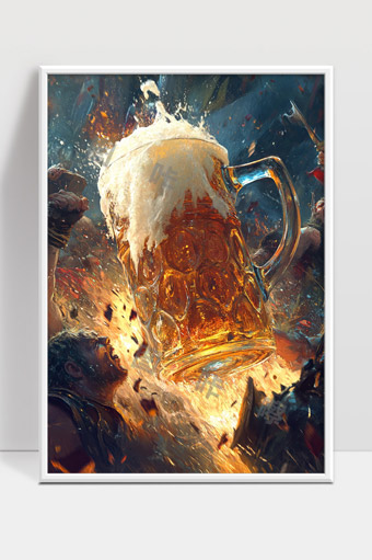 壮烈英雄举杯庆祝浴火重生时刻