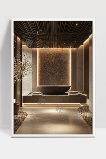 现代简约风格禅意浴室设计温馨舒适空间