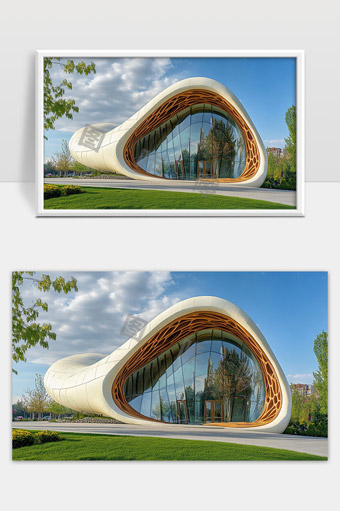 现代艺术风格创新曲线玻璃建筑外观设计美学