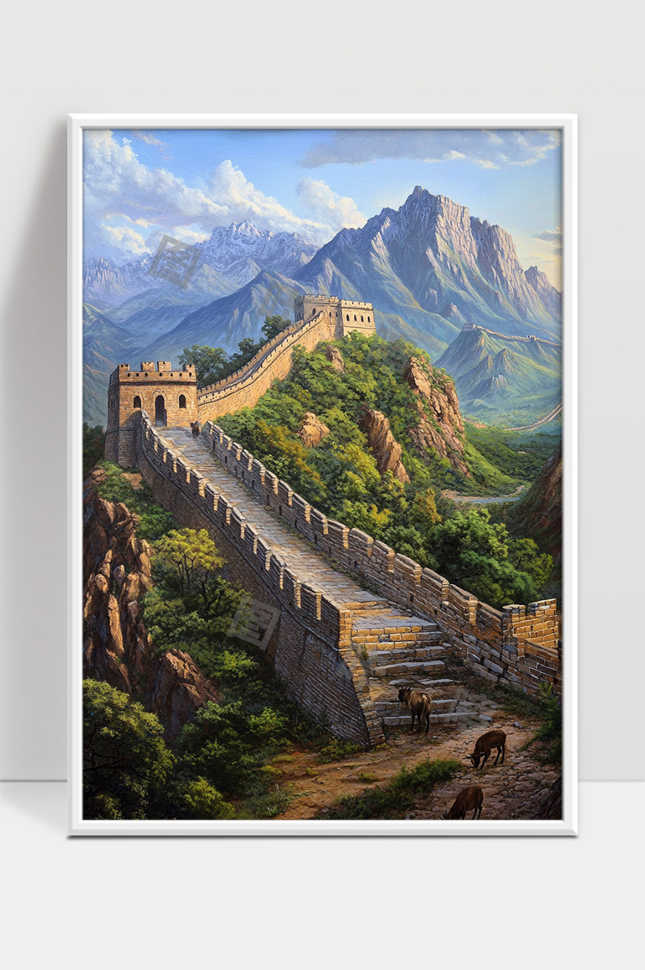 壮丽巍峨的长城蜿蜒穿越群山风光秀丽