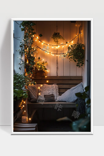 温馨阳台小空间布置和灯光装饰营造舒适氛围