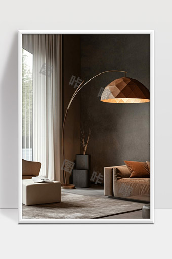 现代极简风格客厅温馨灯光与舒适家具设计
