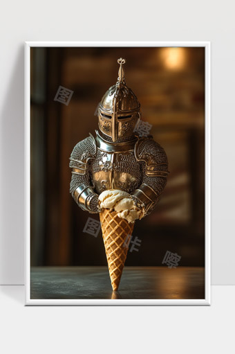 骑士盔甲造型的冰淇淋甜筒创意设计艺术