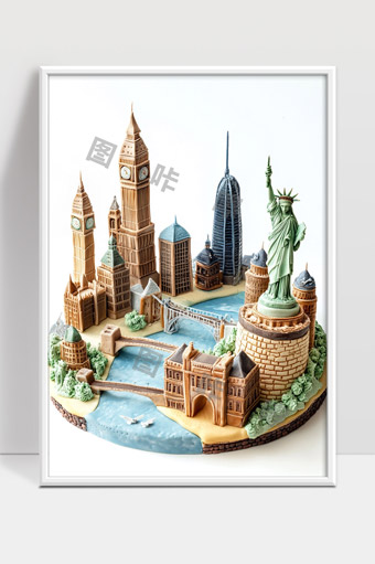 世界著名地标建筑微缩模型艺术展示