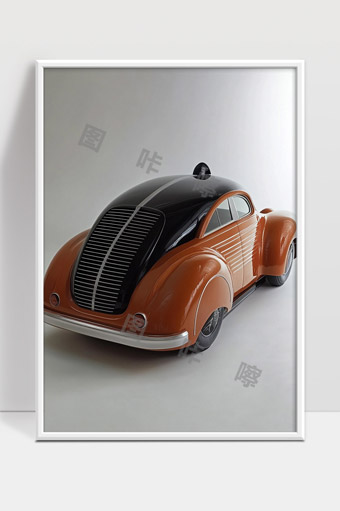 复古风格创新设计未来感轿车模型展示