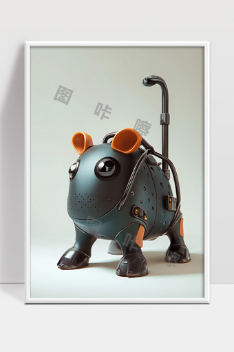 未来感机械宠物狗创意智能机器人模型