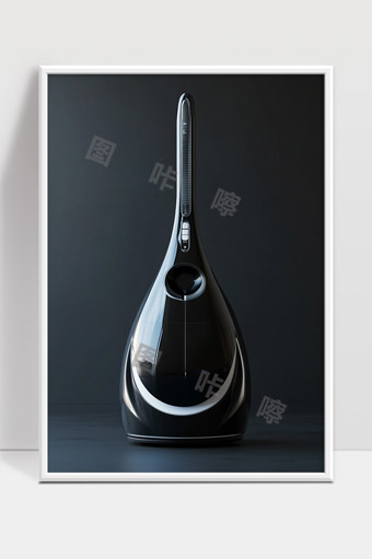 现代黑色无线吸尘器家用便携式设计简洁美观