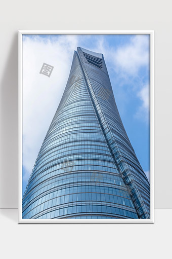 上海中心大厦现代建筑玻璃幕墙高层摩天楼景观