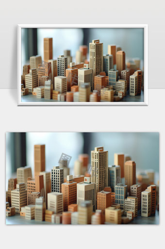 微缩建筑城市模型展示现代都市风貌
