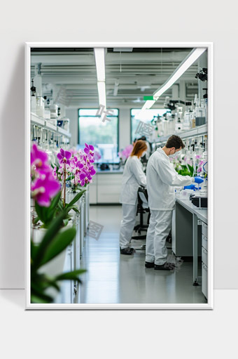 现代实验室科研人员专注进行科学实验研究