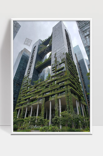 现代城市绿色生态建筑立体绿化设计理念展示