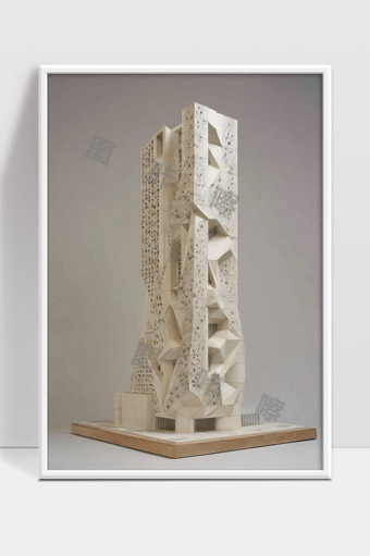 现代风格复杂几何结构建筑模型设计展示