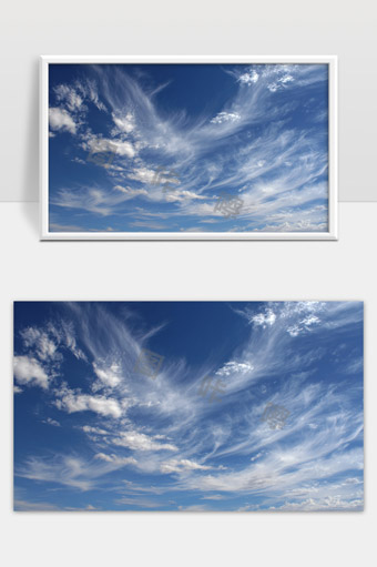 蓝天白云飘逸自然风光广阔天空美丽云朵景色